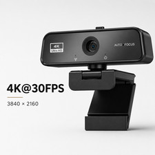 4K UHD Webcam USB for PC Autofocus Web Camera w Microphone with Privacy cover picture