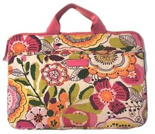 Vintage Vera Bradley Rare Clementine Design Laptop Case Pink Floral Fabric EUC picture