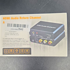 ARC HDMI Audio Extractor Adapter HDMI F to TOSLINK/RCA/3.5mm Outputs Black picture
