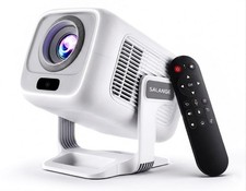 Smart Mini Projector WiFi Bluetooth, Auto Focus/Keystone, Native 1080P, White picture