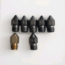 7 Pcs 0.2mm to  0.6mm Steel MK8 3D Printer Nozzles Extruder for Creality Ender picture