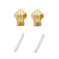 2 pcs MK10 M7 Extruder Nozzle 0.4mm and 2pcs PTFE Tube kit, for White, yellow  picture