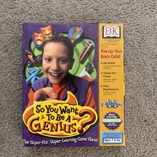 DK Multimedia So You Want To Be A Genius? for PC, Mac RARE BIG BOX New Sealed picture