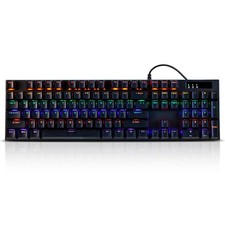 Wired Mechanical Gaming Keyboard with Blue Switch, 104-Key Full Size RGB Back... picture