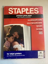 Staples premium glossy photo paper 8.5x11 Letter Size 60 pack Sealed M2 picture