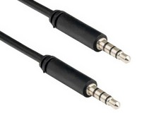 25ft 3.5mm TRRS Male to Male Audio & Microphone TRRS Cable, Black picture