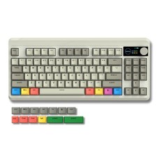 Womier Retro 75% Gaming Keyboard with OLED Display&Knob, M87 Pro Grey  picture
