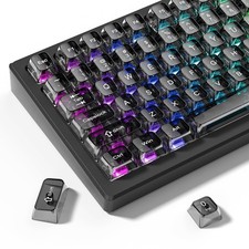 Grey Clear keycaps,Transparent keycaps 60 75 100 Percent,Ceramic Jelly Key caps picture