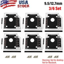 9.5/12.7mm For SATA 2nd SSD Hard Drive Caddy Bracket DVD/CD-ROM Optical Bay 3/6X picture