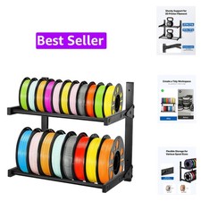 Wall Mount Printer Filament Storage Rack, 2-Tier Wall Bracket Storage Shelf, ... picture