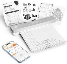 Impresora Termica Portatil Inalámbrica Con Bluetooth 8.5X11 A4 Para Casa Celular picture