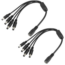 DC Power Splitter Cable DC 5.5Mm X 2.1Mm Plug 1 Female to 4 Male Splitter picture