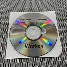 Microsoft Works 9 Software CD-ROM OEM New PC Distribution Version X13-66561 picture