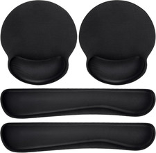 Yunsailing 8 Pcs Ergonomic Mouse Pad and Keyboard with Wrist Support Set picture