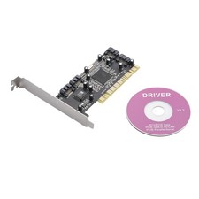 New 4 Port SATA PCI Expansion Card PCI To SATA Adapter Card RAID 5 picture