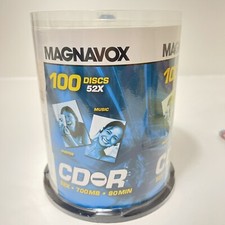 New Sealed Magnavox CD-R 100 Disc Pack 52x 700MB 80min picture