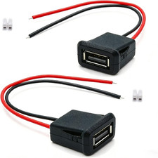 USB 2.0 Female Power Jack, DC 5V 3A Pigtail Cable Charging Port, DIY Repair picture