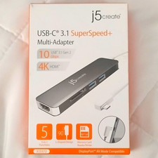 j5create JCD372 USB-C 3.1 5-in-1 Multi Adapter with 4K HDMI, Gray picture