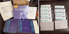 VTG Aldus PageMaker 1.0a 1.04 PC AT 1986 Box Set 8 Floppy Disks Manuals picture