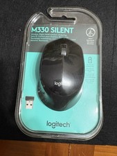 Logitech M330 Silent Plus Wireless Mouse Quiet Clicks 2.4GHz USB Black New NIB picture