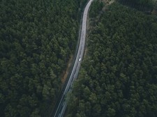 Landscape road green nature aerial Custom Gaming Mat Desk picture