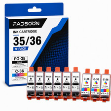 PGI-35 CLI-36 9PK 6BK 3Color Standard Yield With Chip Ink for iP100 iP110 TR150  picture