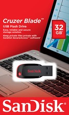 NEW SanDisk Cruzer 32GB BLADE USB Flash Pen Drive SDCZ50-032G 32 G RETAIL PACK picture