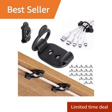 Nearockle Black 20 Pack Adhesive Cable Management Clips picture
