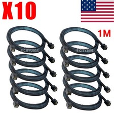10Pack Internal Mini SAS HD Raid Cable Mini SAS SFF-8643 to SFF-8643 Cable 3.3FT picture