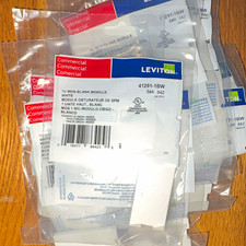 Leviton Commercial 1U MOS Blank Module Insert White MPN 41291-1BW  LOT OF 10 picture