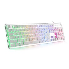 LANGTU Membrane Gaming Keyboard, Rainbow LED Backlit Quiet Keyboard for Offic... picture