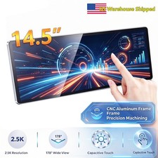 14.5 Inch Ultra-Wide IPS Touch Screen 2560×720 CNC Aluminum AIDA64 PC Case Monit picture