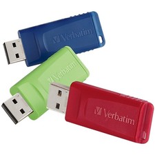 Verbatim Americas Llc 98703 Store 'N' Go Usb Flash Drive 8Gb Red Green Blue 3Pk picture