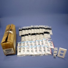 18 Leviton Quickport Snap-In 4-Port Wallplates Insert Duplex 106 White 40898-W picture