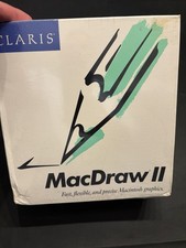 Vintage Claris MacDraw II Macintosh Graphics Software SEALED Original Big Box picture