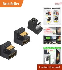 Mini HDMI to HDMI Adapter 180 Degree U-Shaped 8K 48Gbps for Monitors Cameras picture
