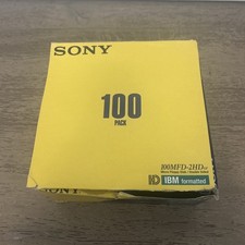 OPEN BOX 25 Sony 100MFD-2HD Micro Floppy Disk Double Sided IBM Formatted 3.5