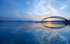 Landscape nature bridge Custom Gaming Mat Desk picture