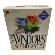 Microsoft Windows Sound System 1993 #53825 New/Open Box - Software+Microphone picture