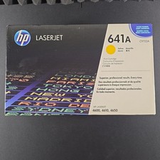 New Sealed OEM Deadstock HP 641A Yellow Color LaserJet Print Toner Cartridge  picture