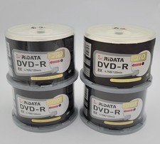 Lot 4 50 Pack RiDATA Pro DVD-R 8x Speed 4.7 GB 120 Minutes 200 Discs Total New picture