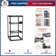 VEVOR 20U Open Frame Network Rack 23 in Depth Wall Mount or Floor Standing picture