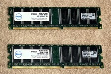 Dell Certified 1GB memory Modules - Lot of 2 (2GB Total) # 99L0098-001.A00LF picture