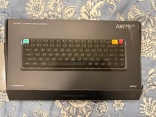 NuPhy Air75 V3 Blush Nano Switch, Black - With Carrying Case And Wrist Rest picture