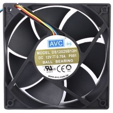 1pc AVC 120mm x 25mm High Airflow PWM Fan 12V 104 CFM 4 Pin DS12025B12H 0.75A  picture