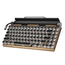 Retro Typewriter Keyboard Wireless Mechanical Keyboard, 83-Key Blue Switches ... picture
