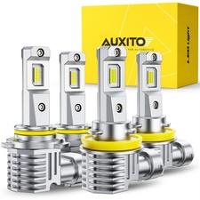 AUXITO H11 9005 Combo 6500K White 180,000LM Mini Size Plug and Play,4PCS | 10... picture