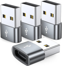 USB C Female to USB A Male Adapter 4 Pack Type C to USB 2.0 Charger Cable picture