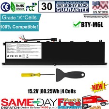 Battery BTY-M6L For MSI GS65 GS75 Stealth 8SE 8SF 8SG 8RF 9SD 9SE P65 Creator SU picture