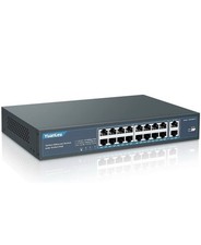 YuanLey 18-Port PoE Switch 16 PoE+ 2 Gigabit Uplink 250W 802.3af/at Unmanaged picture